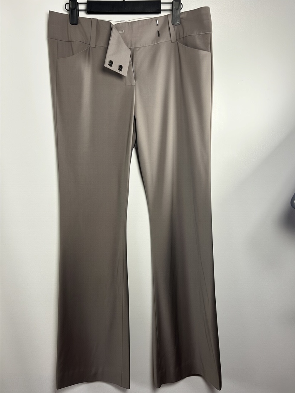 Ann Taylor Grey-Taupe Boot Cut Dress Pants